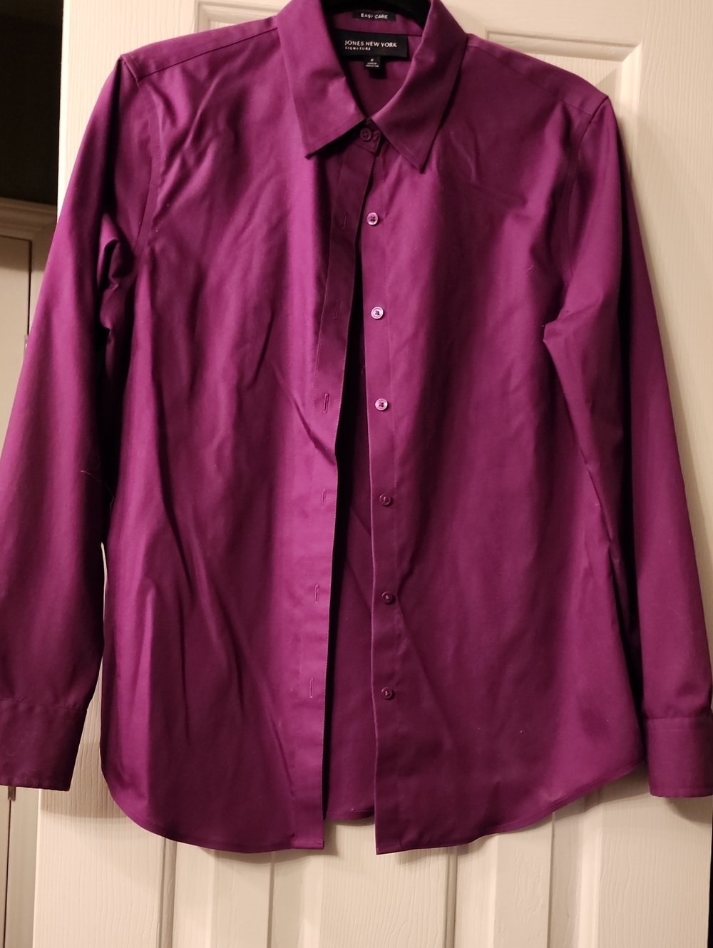Jones New York Women's Deep Plum Dress Shirt